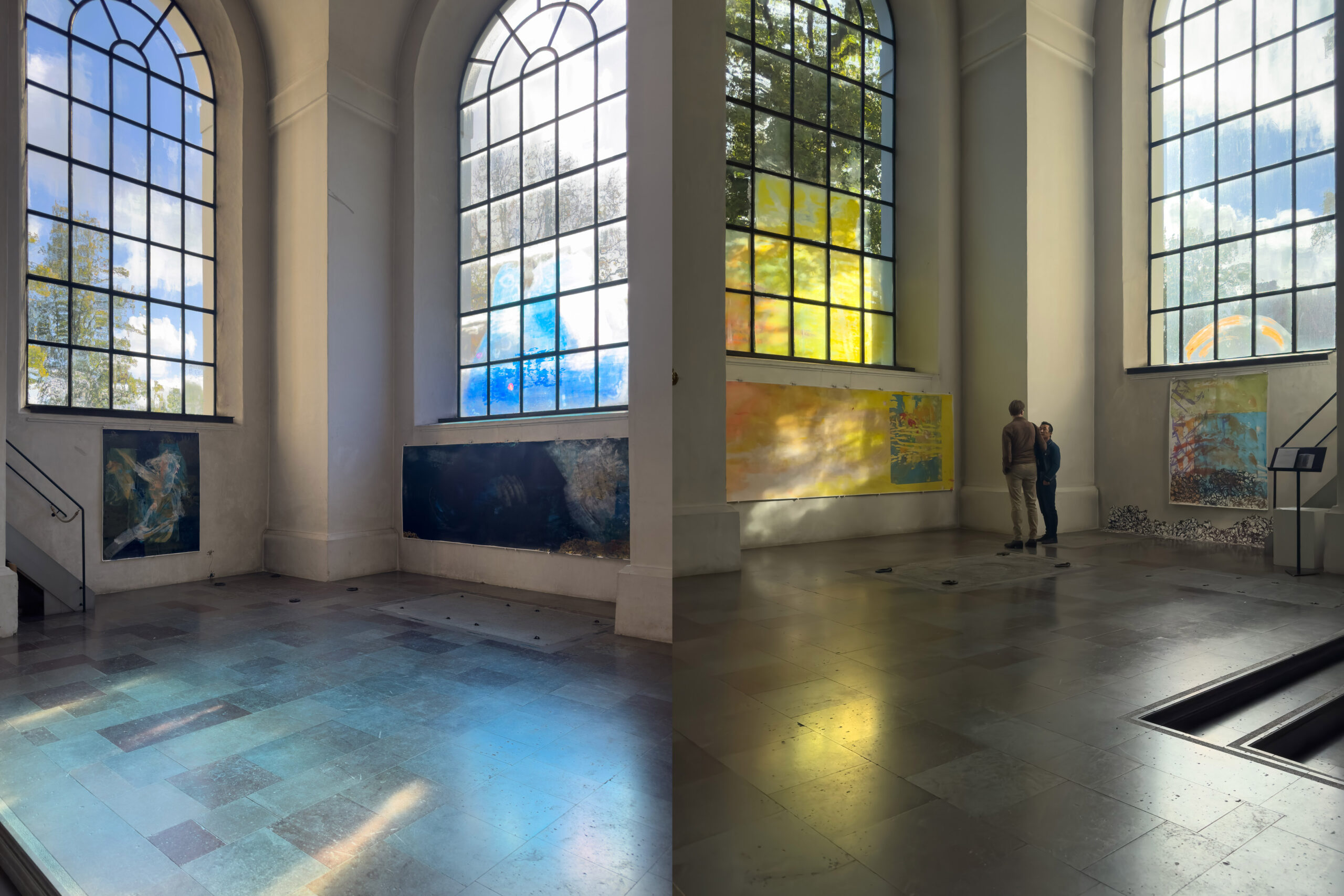 screenprint installation katarina church Alexandra Hedberg site specific 